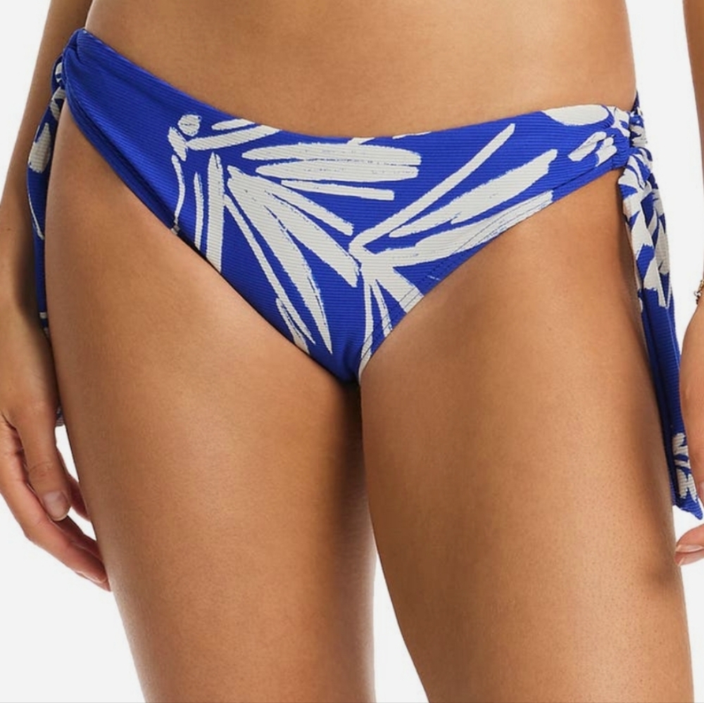 NWT Sea Level Tradewind Cobalt Blue Floral Bikini Swim Bottom Sz 12